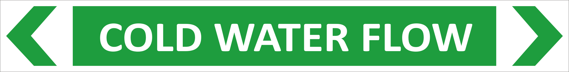 Cold Water Flow Pipe Marker PI 450111