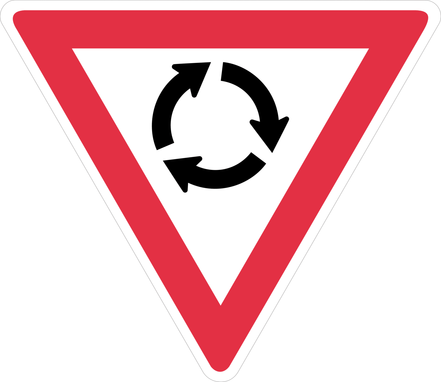 R1-3 Roundabout Triangle sign 750mm High