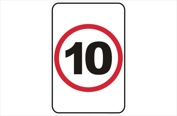 Speed Limit 10 KPH