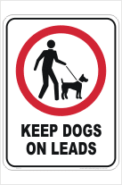 Dogs on Lead sign