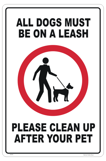 Dogs on a Leash Sign R2435