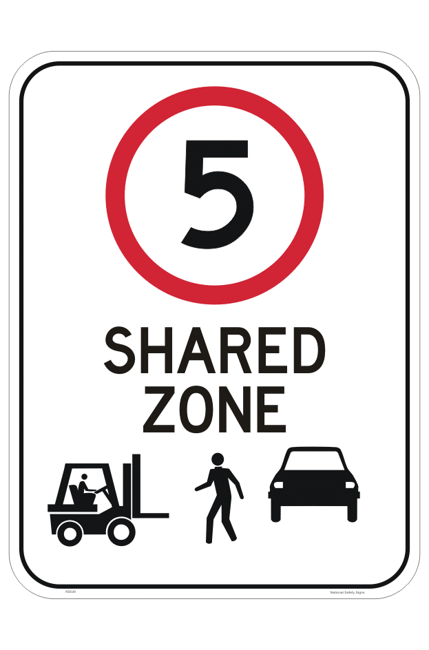 Forklift Pedestrian Zone 5 KPH Sign