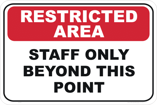 staff only beyond this point