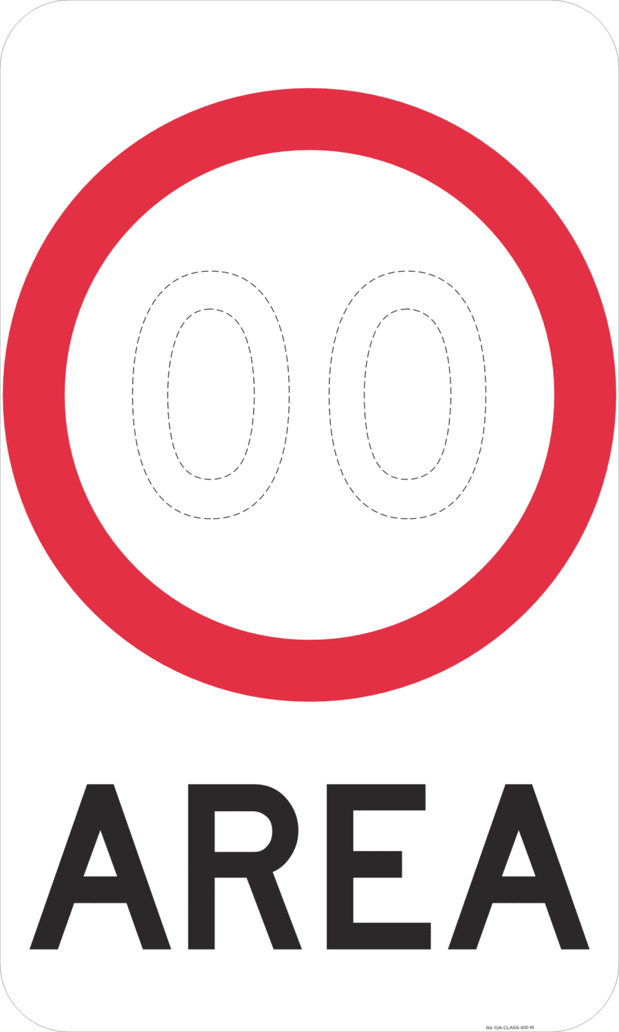 R4-10 Speed Limit (Symbolic) Area