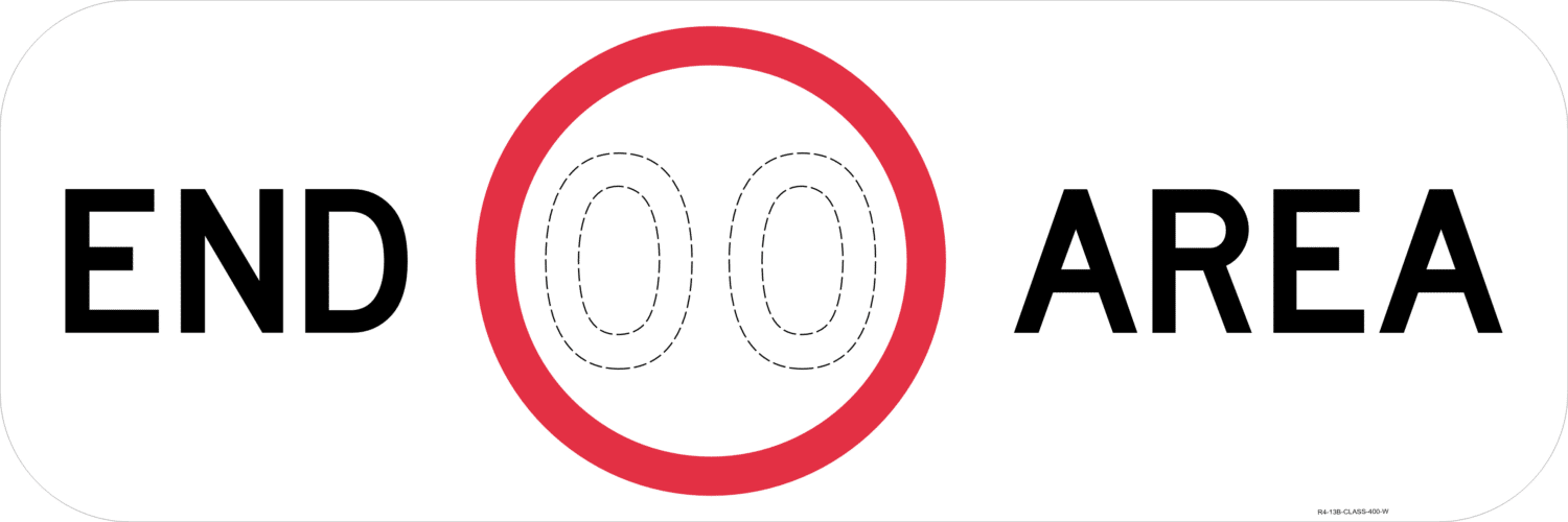 R4-13B End Speed Limit (symbolic) Area