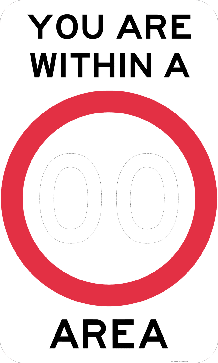 R4-14A You Are Within A Speed Limit (Symbolic) Area