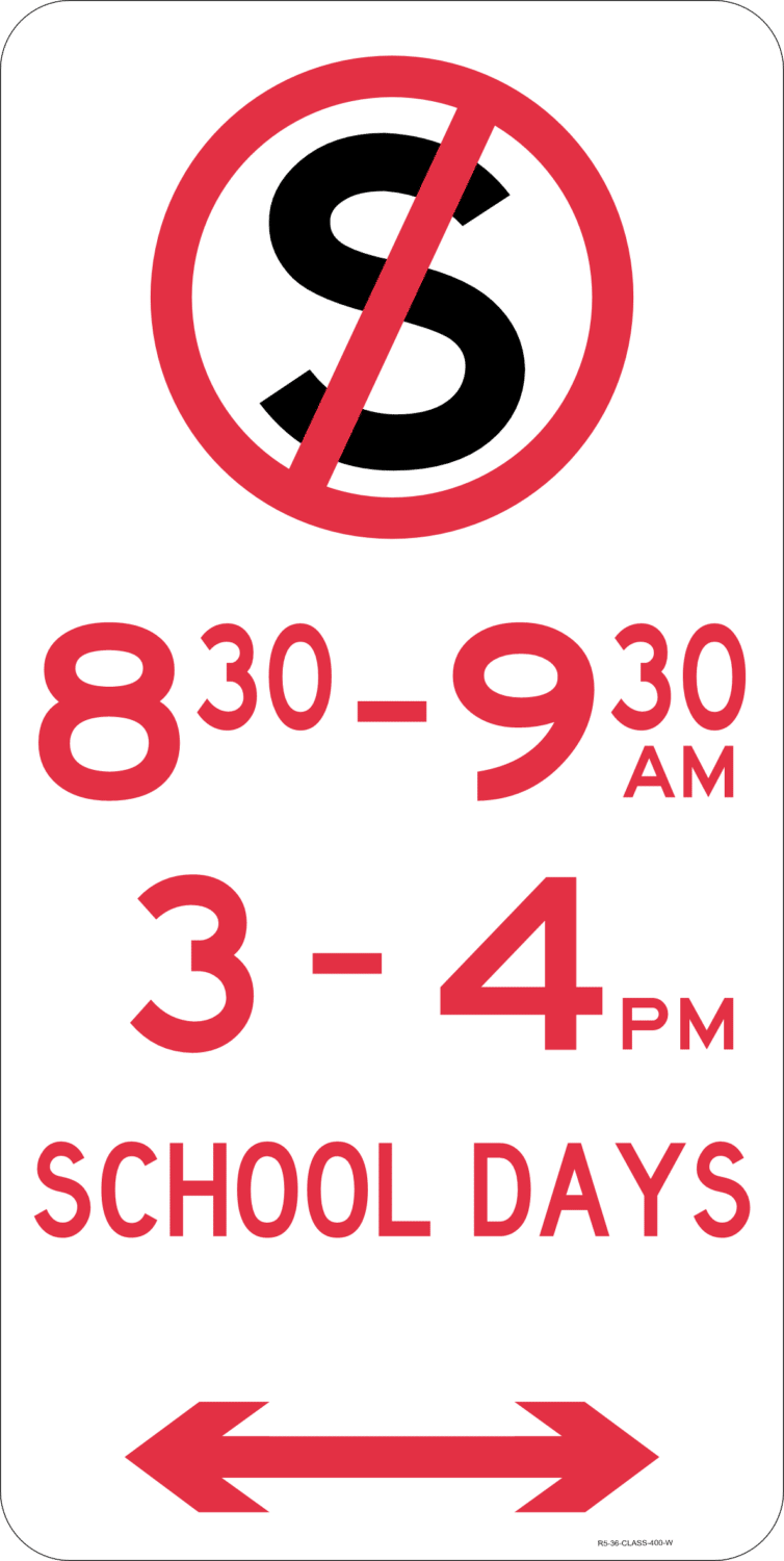 R5-36 No Stopping - Time Restriction
