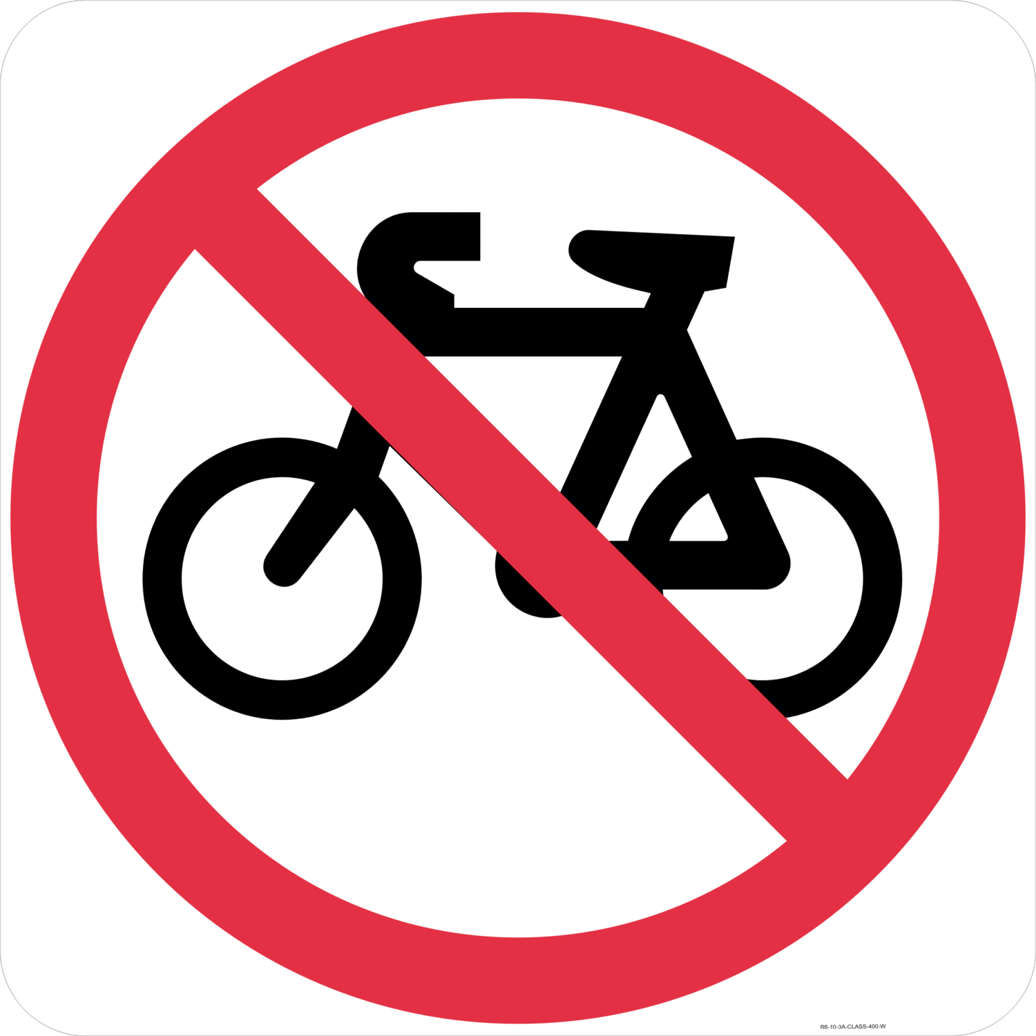 R6-10-3 Bicycles Prohibited