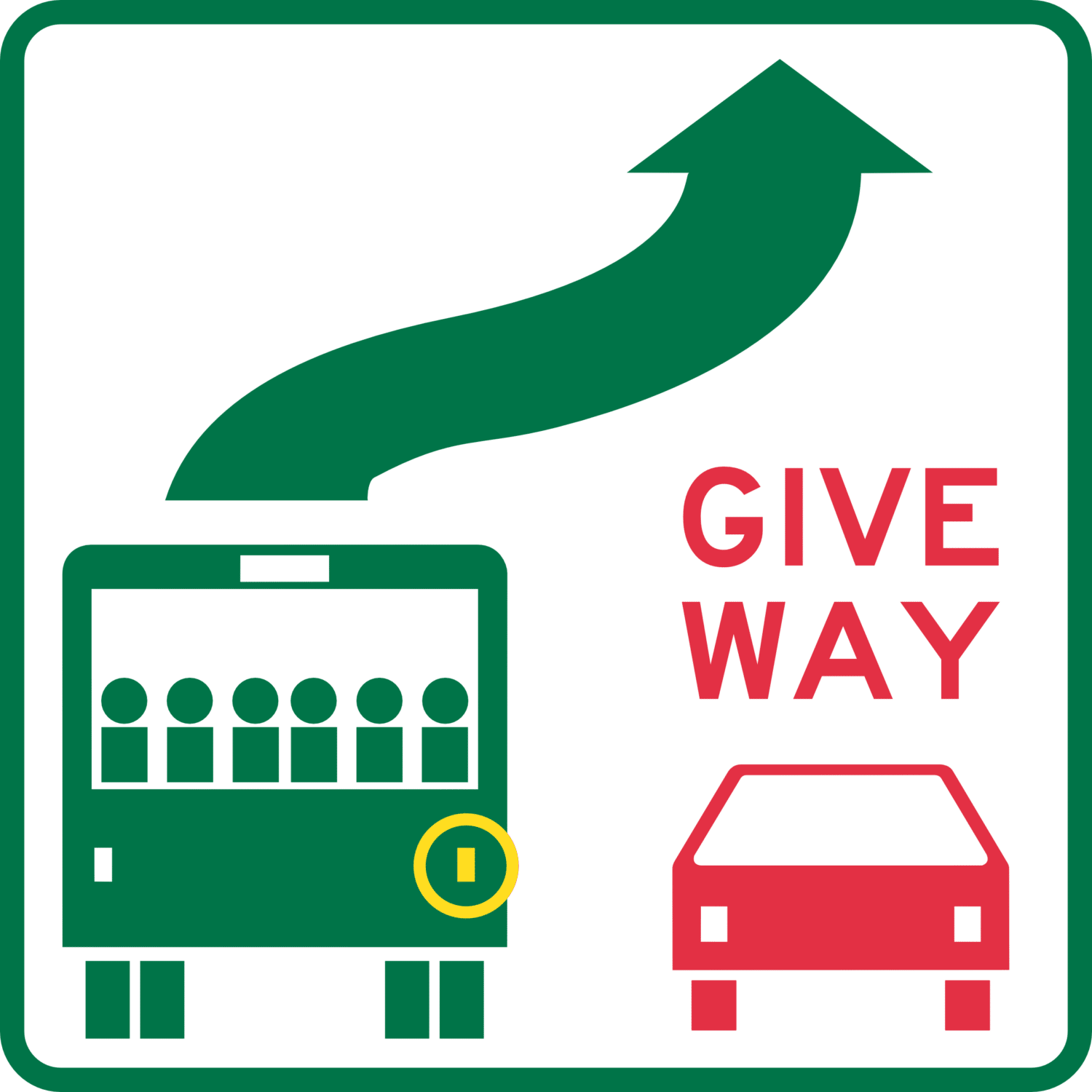 R6-31A Give Way to Bus Sticker/Decal