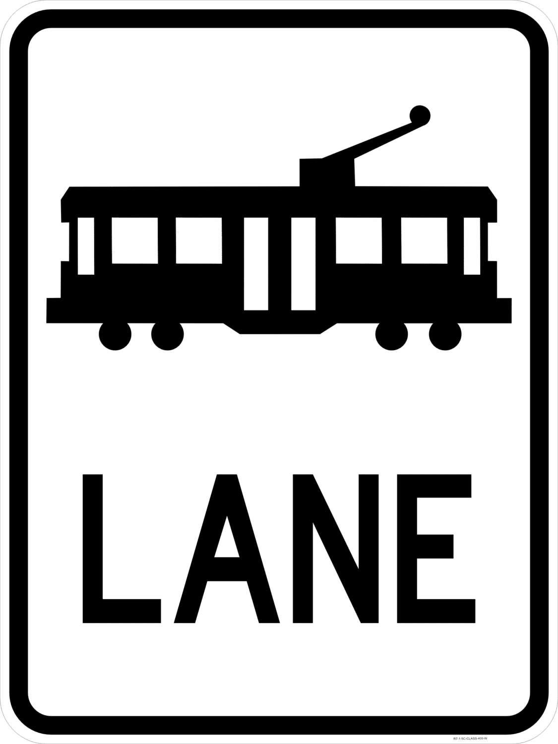 R7-1-5 Tram/Light Rail (symbolic) Lane