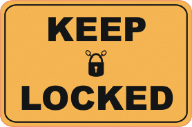 keep locked sign