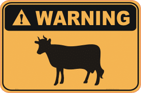 Cattle Signs - Cattle warning Sign
