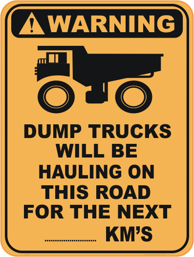 Dump Trucks sign