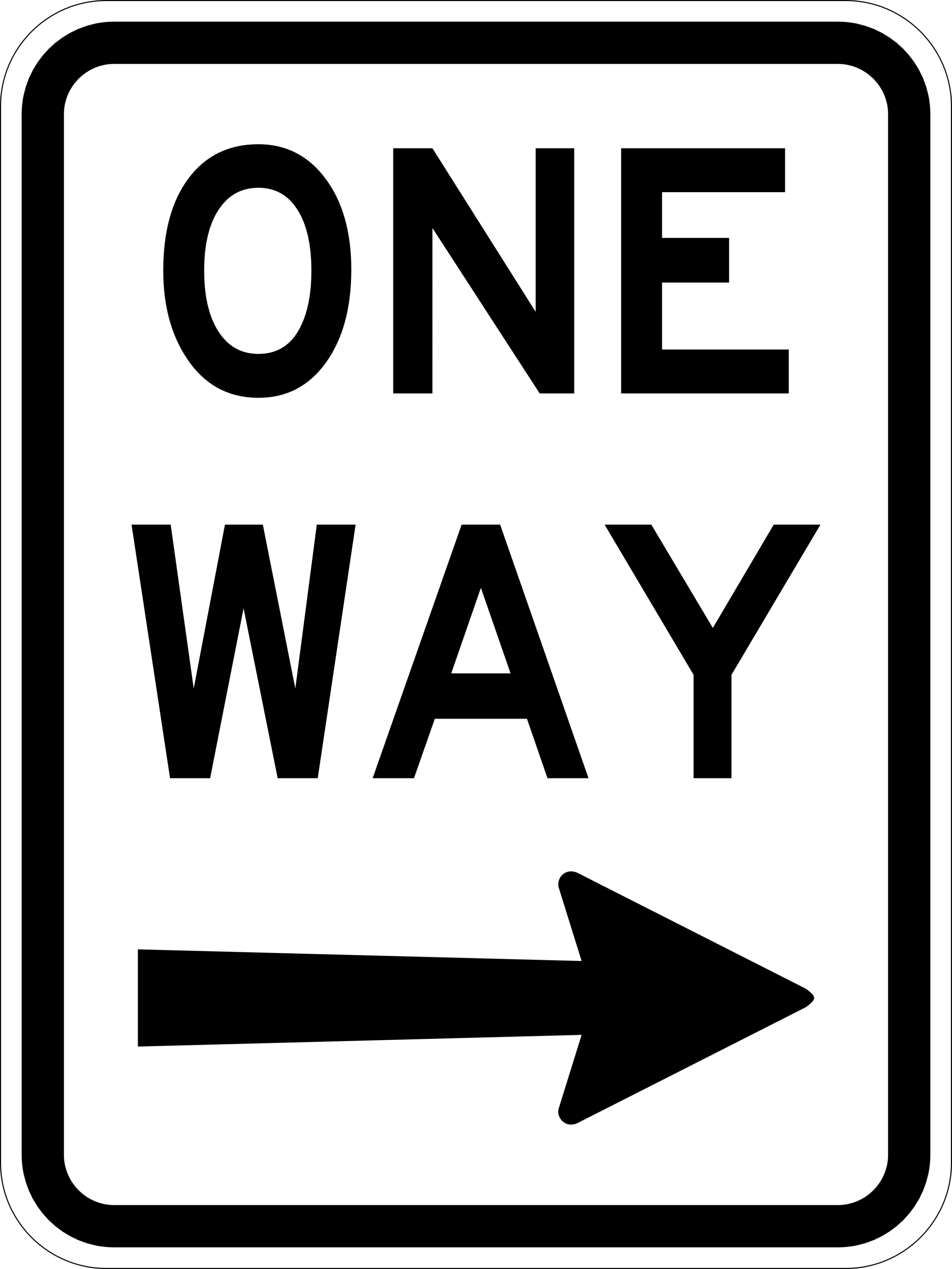 One Way Sign R2-2R RD154