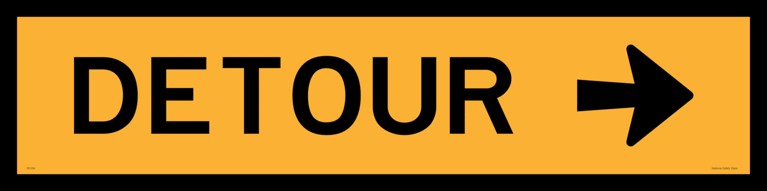 Multi Message sign Detour 1200 x 300 MM930