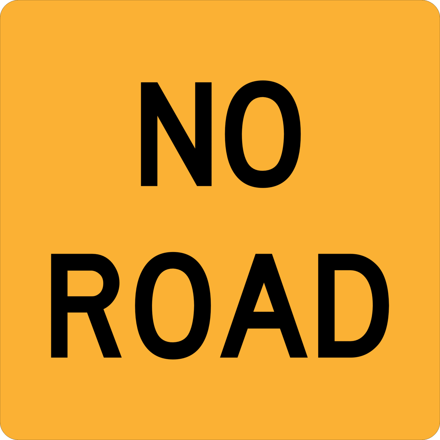 No Road sign RD346