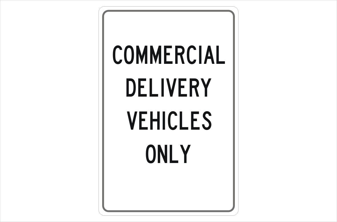 Commercial Vehicles Only Sign