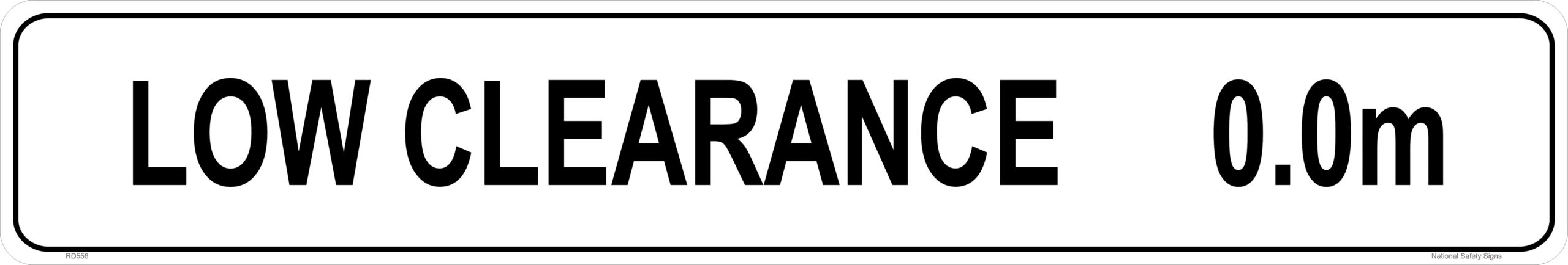 Low Clearance Sign RD556