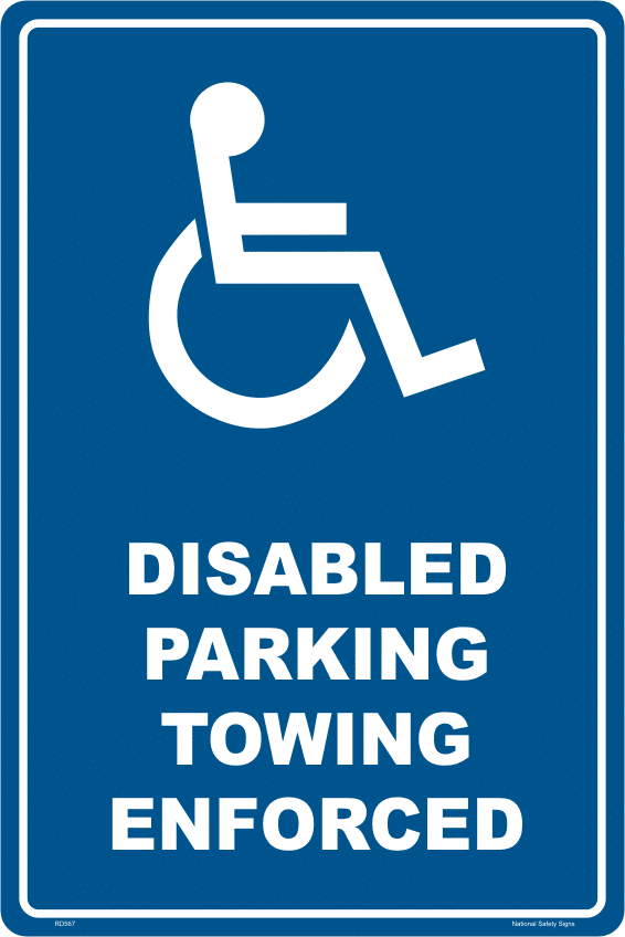 Disabled and Handicapped Parking Sign RD567