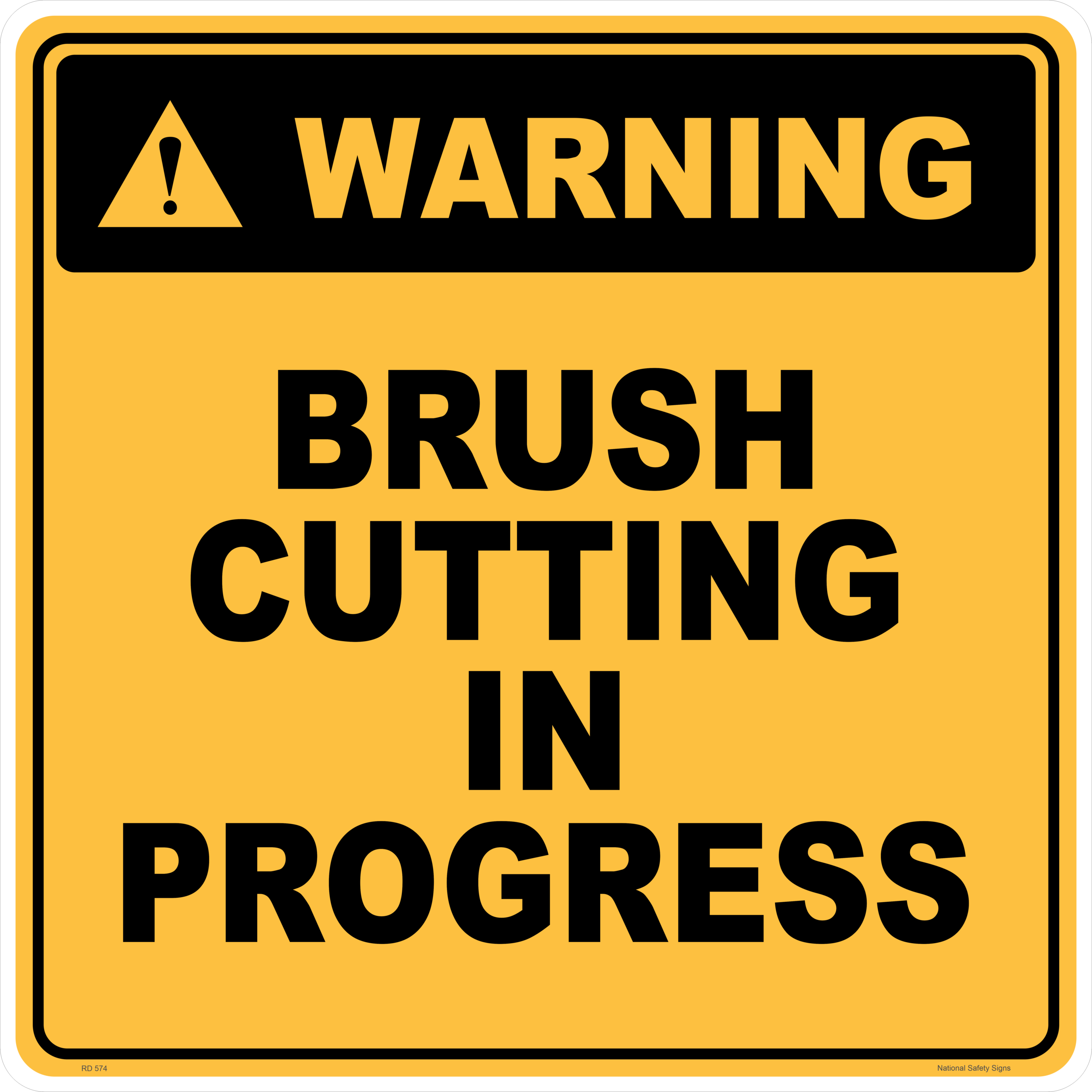 Brush cutting sign RD581