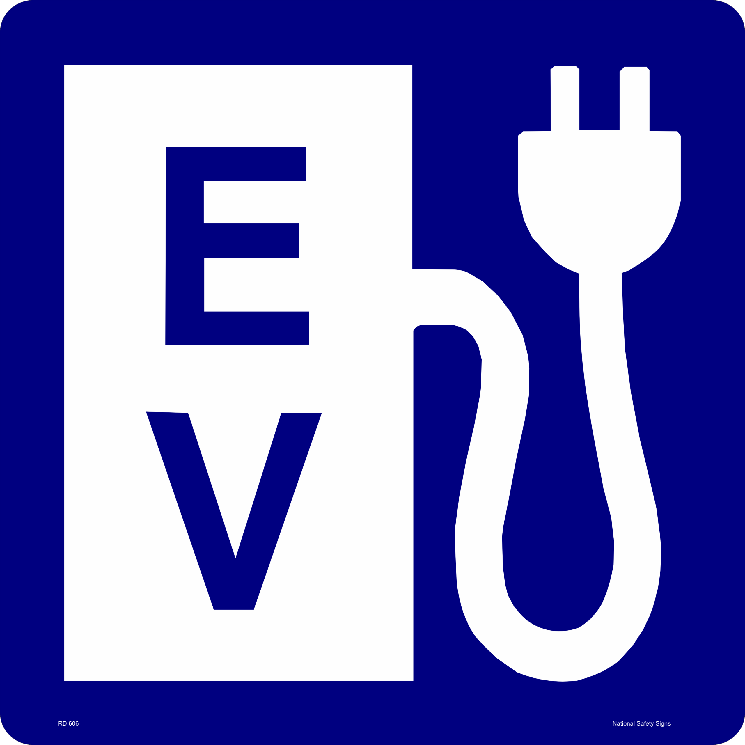 Electric Vehicle Placard WA SA TAS RD606