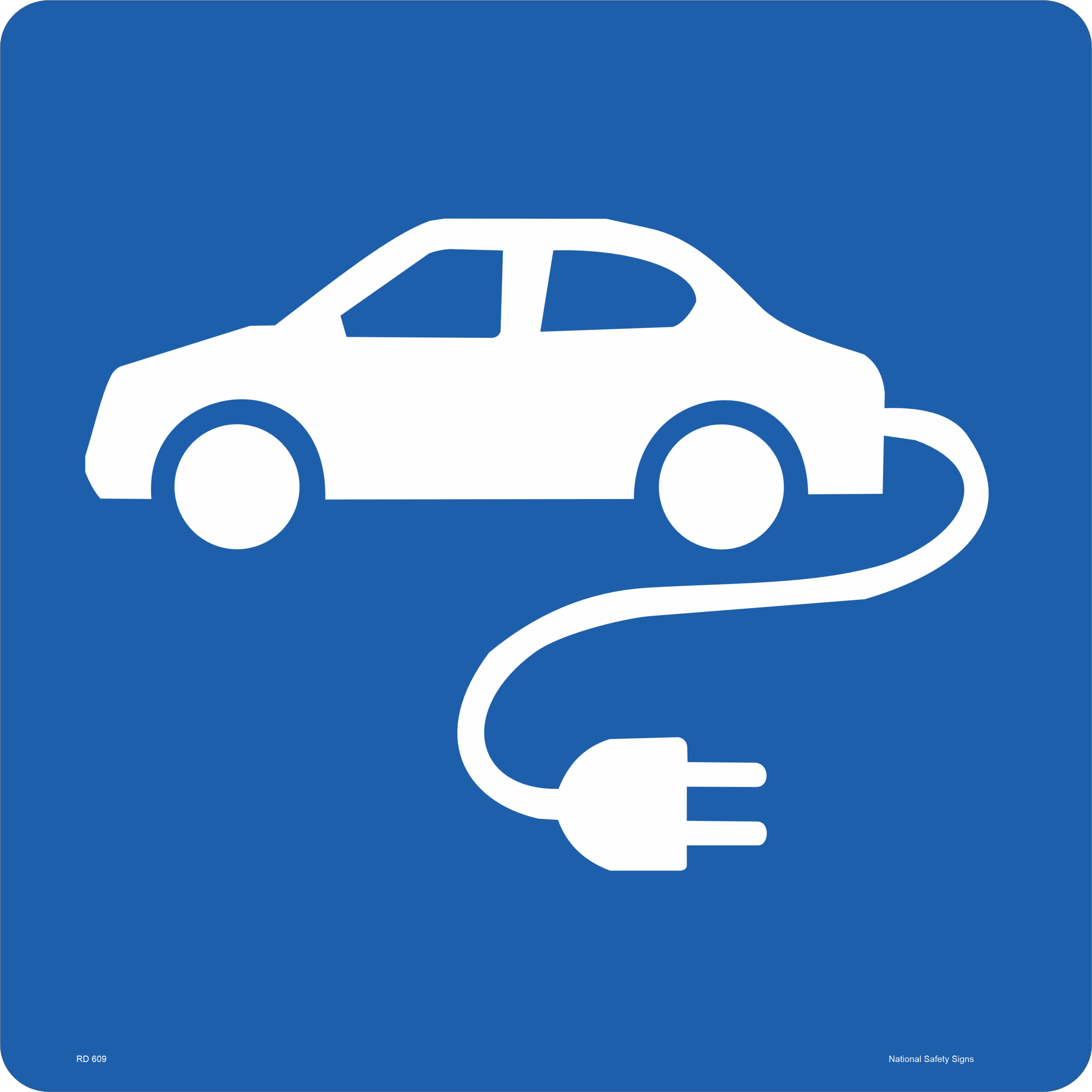 Electric Vehicle Placard QLD RD609