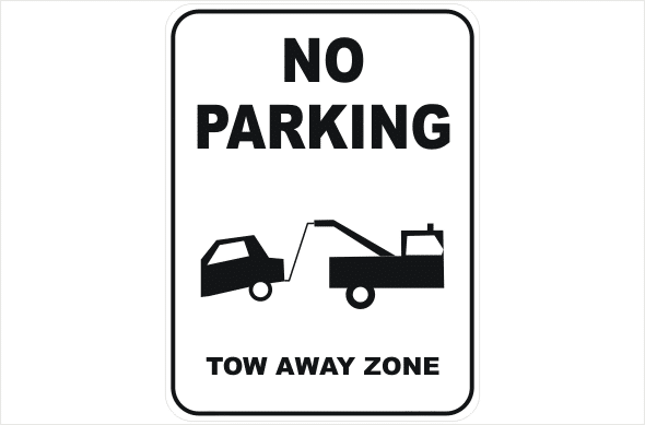 No Parking Tow Away Zone