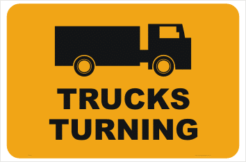 Trucks Turning sign