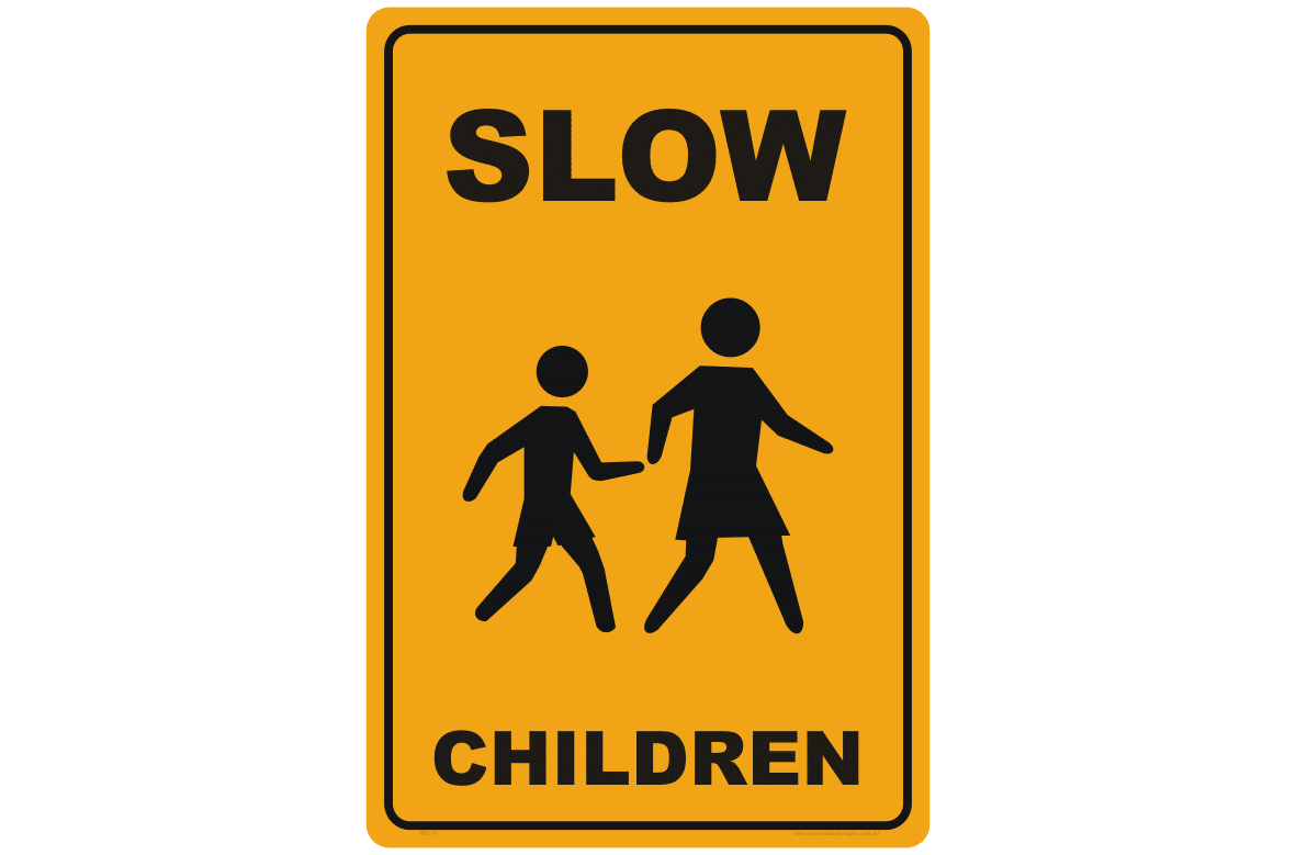 Slow children sign