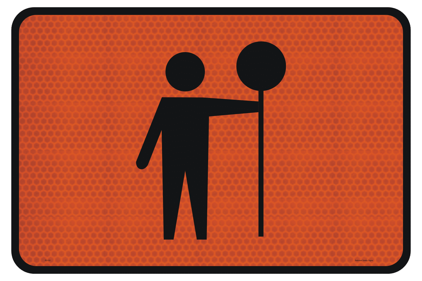 Traffic Controller Fluoro Orange sign RD191