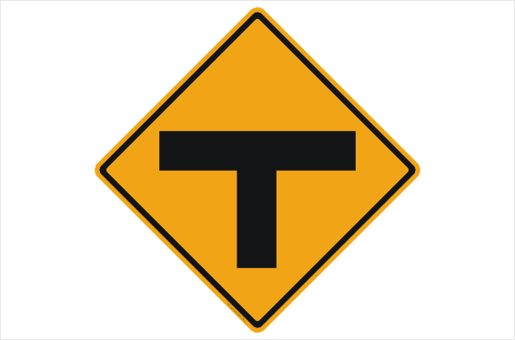 T Junction sign