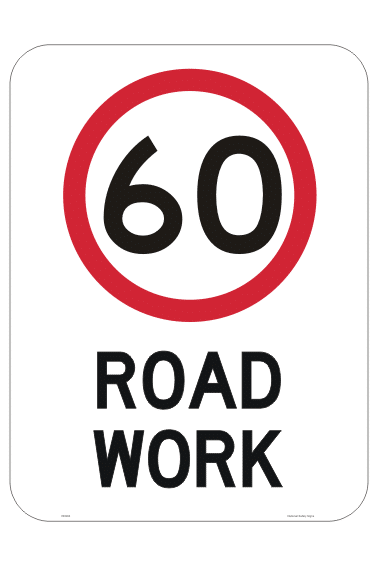 60kph Road work Sign RD282