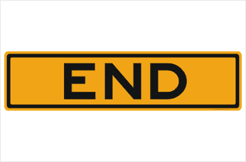 End sign