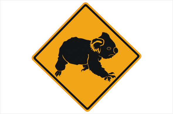 Koala Warning sign