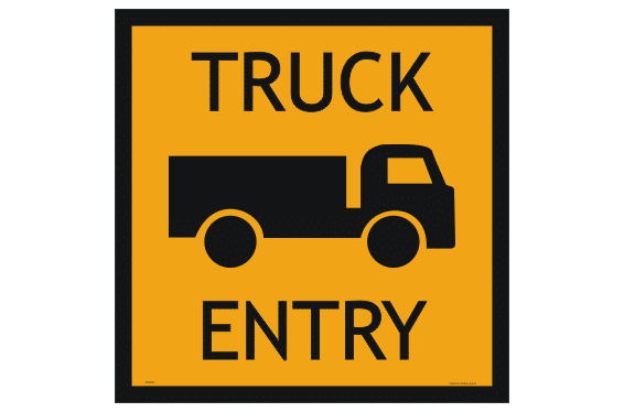 Truck Entry sign