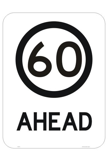 60 Ahead Sign RD370