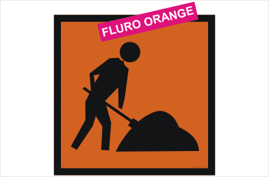 Multi Message Workmen Ahead Fluro Sign