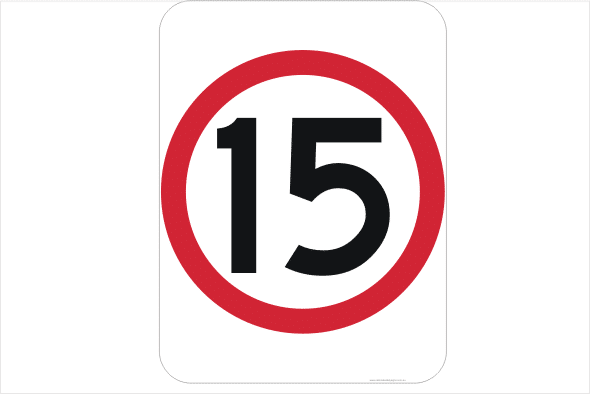 15 kph Sign