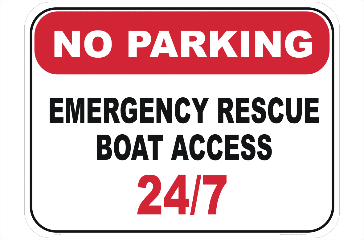 Rescue Boat Access Sign
