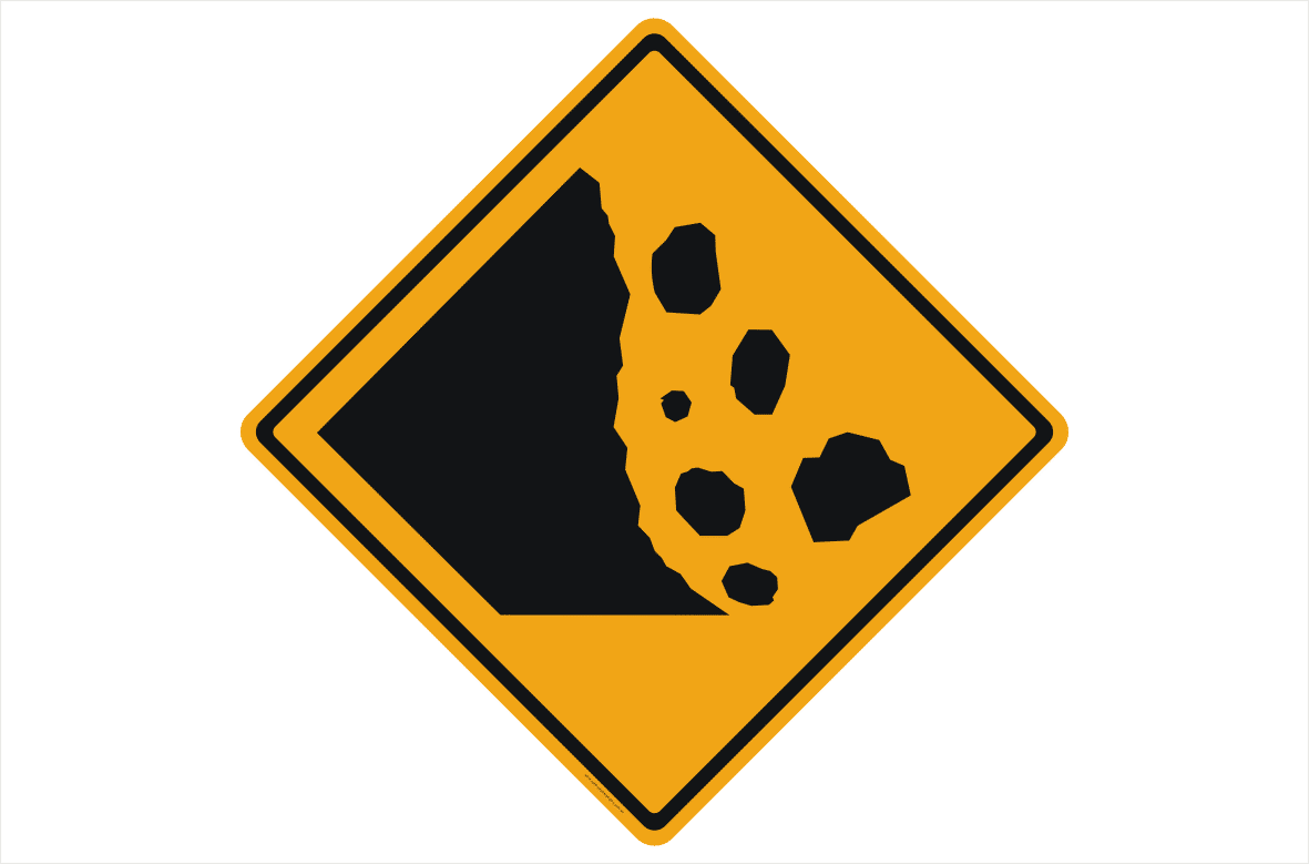 Falling Rocks Sign