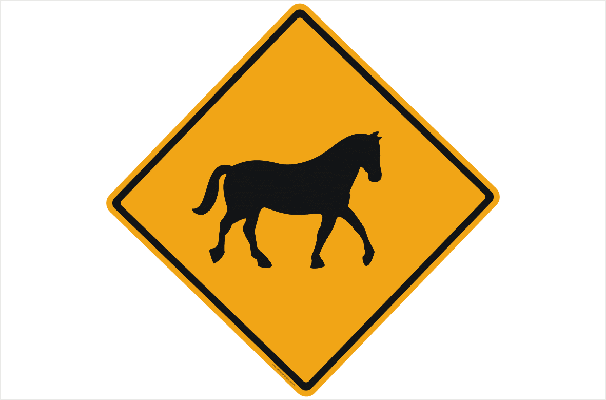 Horse Crossing sign