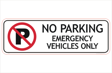 Emergency Vehicles Only sign