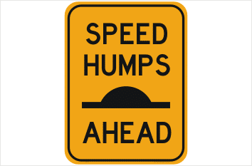 Speed Humps Ahead sign