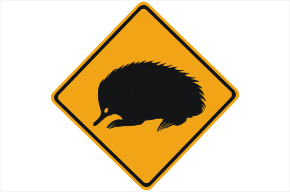 Echidna Road sign