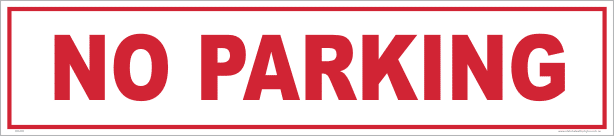 No Parking sign