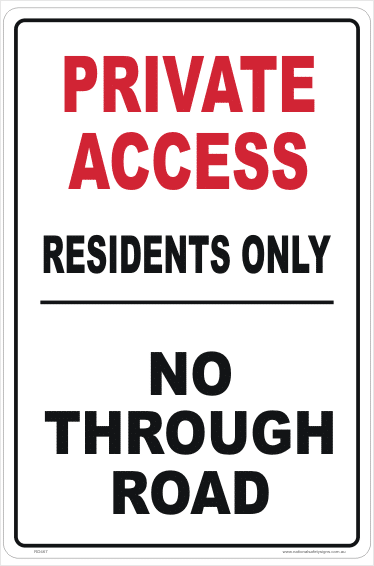Private Access sign