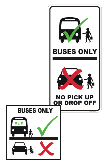 Buses Only sign