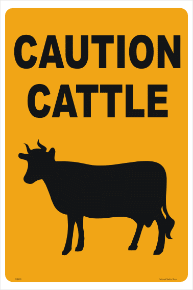Caution Cattle sign
