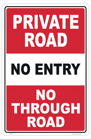 Private Road Warning Sign - farm signs