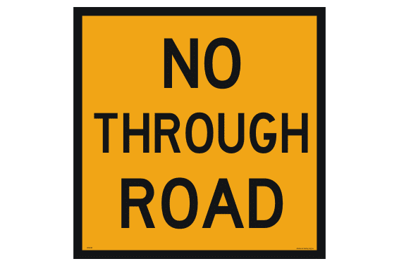 No through road sign